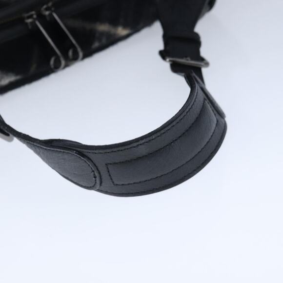 Burberry Nova Check Blue Label Shoulder Bag Wool Leather Black - Picture 7 of 16